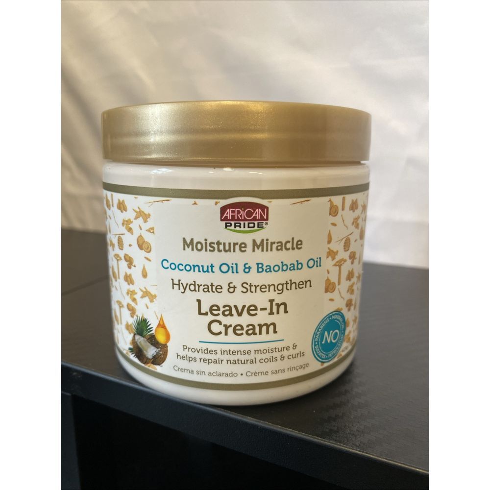 African Pride Moisture Miracle Coconut & Baobab Oil Leave-in Cream 15oz‎
